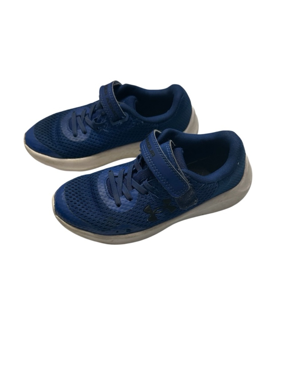 Under Armour Kids Blue Mesh Hook-and-Loop Sneakers